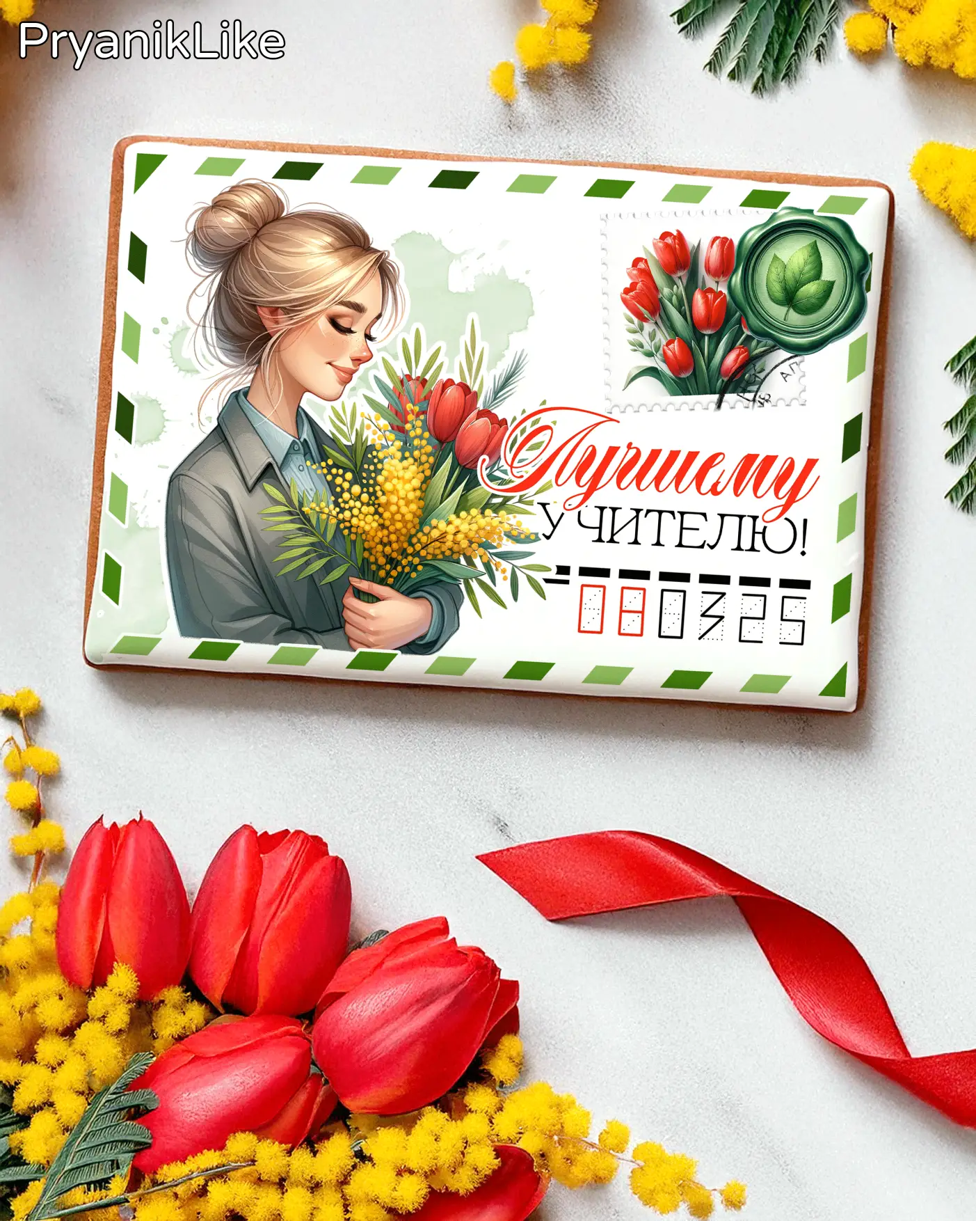 NEW Пряник Письмо учителю (10-15 см.)